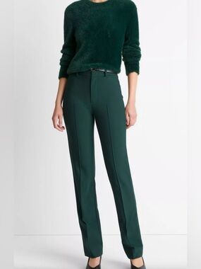 Nanette Lenore green straight leg cropped trousers